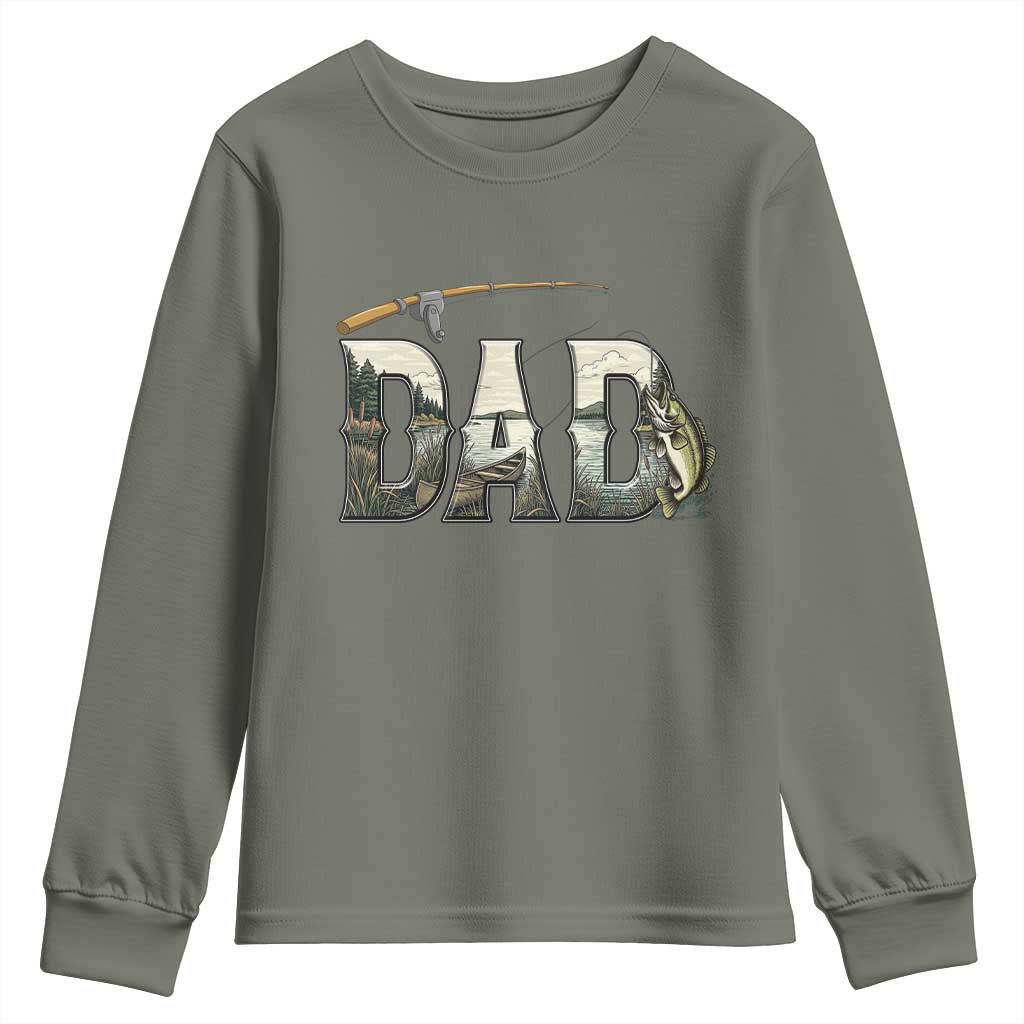 Fishing Dad Youth Sweatshirt Funny Angler Fathers Day Gift