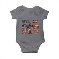 Patriotic Reel Cool Dad Baby Onesie American Flag Fishing Fathers Day Gift