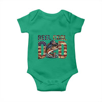 Patriotic Reel Cool Dad Baby Onesie American Flag Fishing Fathers Day Gift