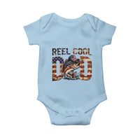 Patriotic Reel Cool Dad Baby Onesie American Flag Fishing Fathers Day Gift
