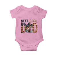 Patriotic Reel Cool Dad Baby Onesie American Flag Fishing Fathers Day Gift