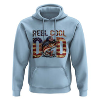 Patriotic Reel Cool Dad Hoodie American Flag Fishing Fathers Day Gift