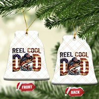 Patriotic Reel Cool Dad Ceramic Ornament American Flag Fishing Fathers Day Gift
