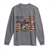 Patriotic Reel Cool Dad Long Sleeve Shirt American Flag Fishing Fathers Day Gift