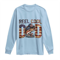 Patriotic Reel Cool Dad Long Sleeve Shirt American Flag Fishing Fathers Day Gift