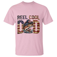 Patriotic Reel Cool Dad T Shirt American Flag Fishing Fathers Day Gift
