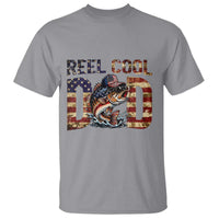 Patriotic Reel Cool Dad T Shirt American Flag Fishing Fathers Day Gift