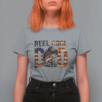 Patriotic Reel Cool Dad T Shirt For Women American Flag Fishing Fathers Day Gift