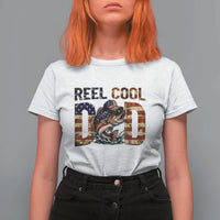 Patriotic Reel Cool Dad T Shirt For Women American Flag Fishing Fathers Day Gift