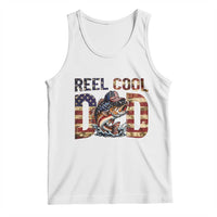 Patriotic Reel Cool Dad Tank Top American Flag Fishing Fathers Day Gift