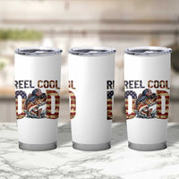 Patriotic Reel Cool Dad Tumbler Cup American Flag Fishing Fathers Day Gift