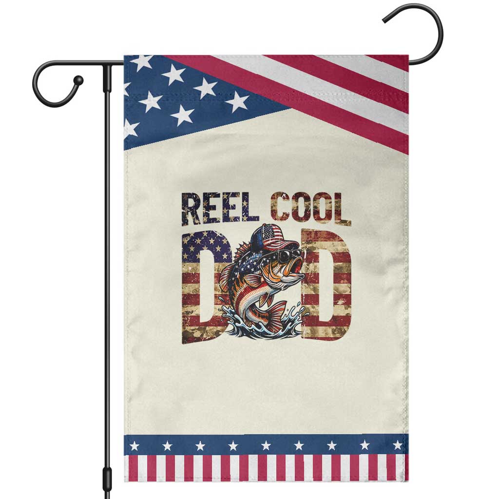 Reel Cool Dad Patriotic Garden Flag American Flag Fishing Fathers Day Gift
