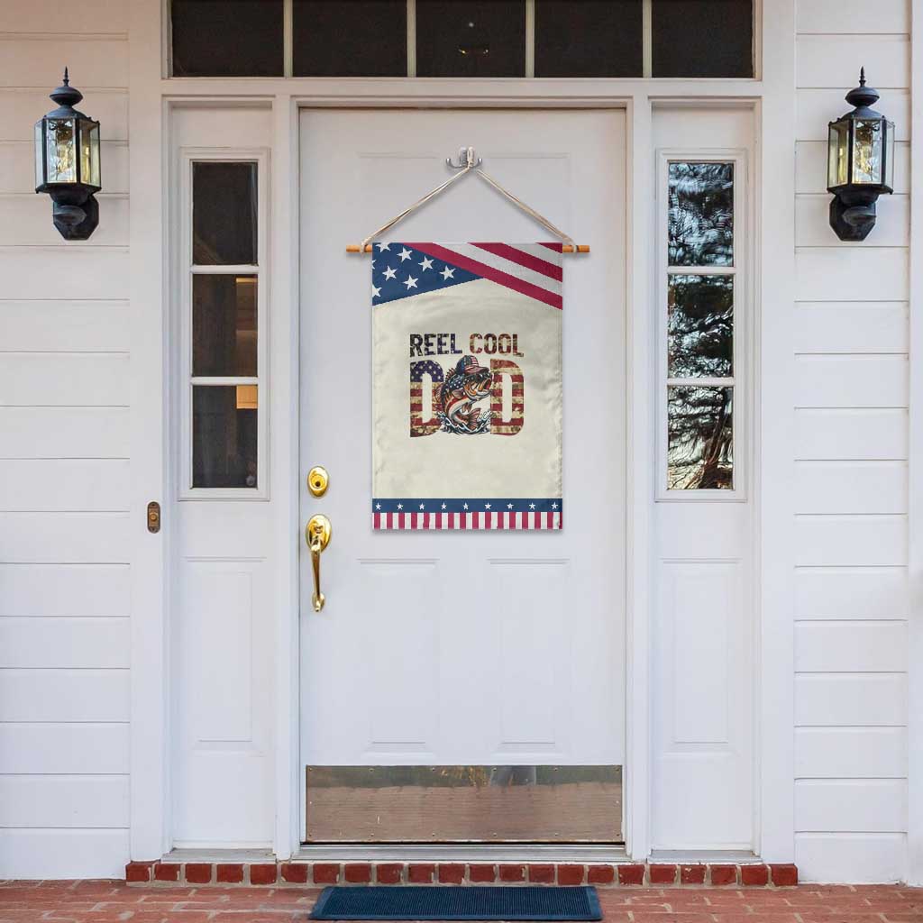 Reel Cool Dad Patriotic Garden Flag American Flag Fishing Fathers Day Gift