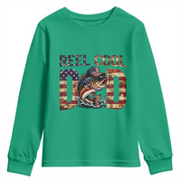 Patriotic Reel Cool Dad Youth Sweatshirt American Flag Fishing Fathers Day Gift