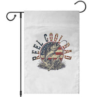 Reel Cool Dad Graphic Garden Flag 4th Of July Fishing Patriotic Dad