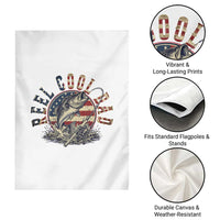 Reel Cool Dad Graphic Garden Flag 4th Of July Fishing Patriotic Dad