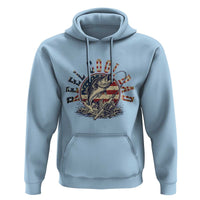 Reel Cool Dad Graphic Hoodie 4th Of July Fishing Patriotic Dad