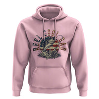 Reel Cool Dad Graphic Hoodie 4th Of July Fishing Patriotic Dad