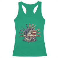 Reel Cool Dad Graphic Racerback Tank Top 4th Of July Fishing Patriotic Dad