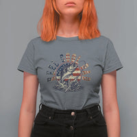 Reel Cool Dad Graphic T Shirt For Women 4th Of July Fishing Patriotic Dad