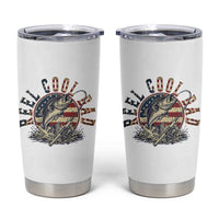 Reel Cool Dad Graphic Tumbler Cup 4th Of July Fishing Patriotic Dad
