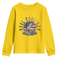 Reel Cool Dad Graphic Youth Sweatshirt 4th Of July Fishing Patriotic Dad