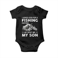 Father And Son Fishing Baby Onesie Asked God For A Fishing Partner Graphic