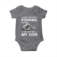 Father And Son Fishing Baby Onesie Asked God For A Fishing Partner Graphic