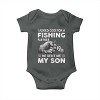 Father And Son Fishing Baby Onesie Asked God For A Fishing Partner Graphic