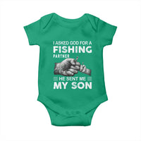 Father And Son Fishing Baby Onesie Asked God For A Fishing Partner Graphic