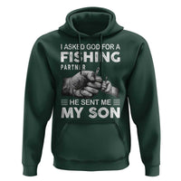 Father And Son Fishing Hoodie Asked God For A Fishing Partner Graphic