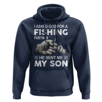 Father And Son Fishing Hoodie Asked God For A Fishing Partner Graphic