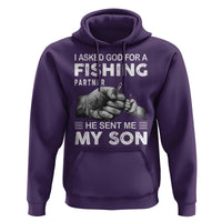 Father And Son Fishing Hoodie Asked God For A Fishing Partner Graphic