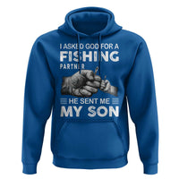 Father And Son Fishing Hoodie Asked God For A Fishing Partner Graphic