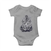 Faith Family Fishing Jesus Cross Anchor Baby Onesie Funny Christian Fisherman