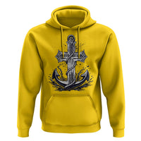 Faith Family Fishing Jesus Cross Anchor Hoodie Funny Christian Fisherman