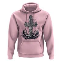 Faith Family Fishing Jesus Cross Anchor Hoodie Funny Christian Fisherman