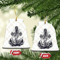 Faith Family Fishing Jesus Cross Anchor Ceramic Ornament Funny Christian Fisherman
