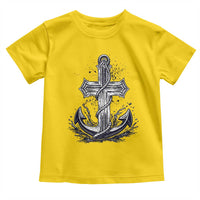 Faith Family Fishing Jesus Cross Anchor Toddler T Shirt Funny Christian Fisherman