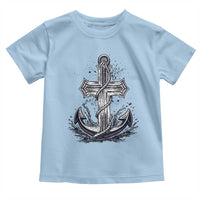 Faith Family Fishing Jesus Cross Anchor Toddler T Shirt Funny Christian Fisherman