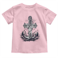 Faith Family Fishing Jesus Cross Anchor Toddler T Shirt Funny Christian Fisherman