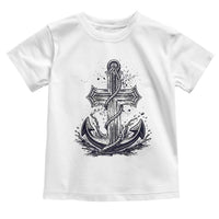 Faith Family Fishing Jesus Cross Anchor Toddler T Shirt Funny Christian Fisherman