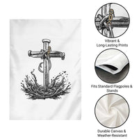 Faith Family Fishing Garden Flag Christian Jesus Cross Fathers Day Gift