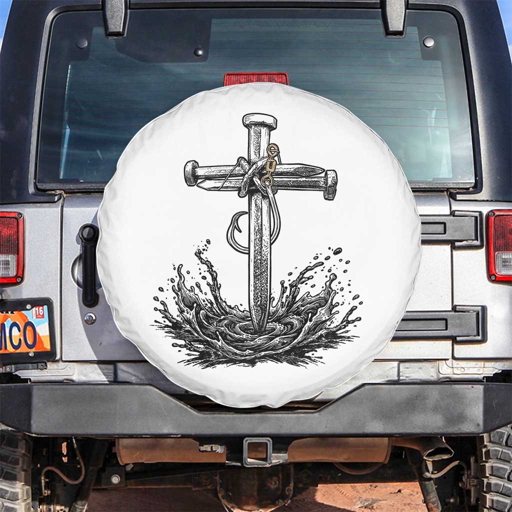 Faith Family Fishing Spare Tire Cover Christian Jesus Cross Fathers Day Gift