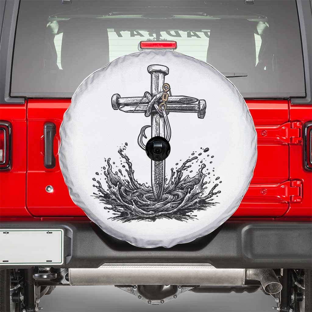 Faith Family Fishing Spare Tire Cover Christian Jesus Cross Fathers Day Gift