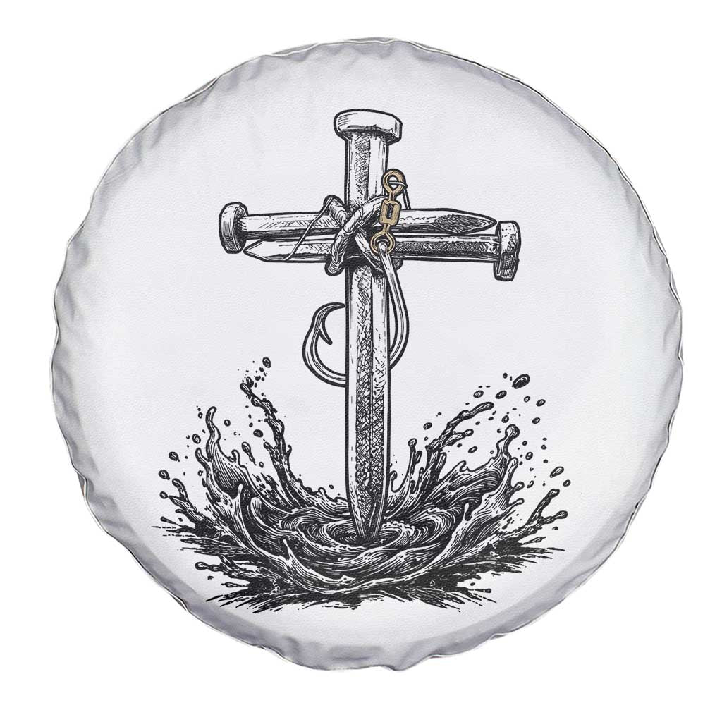 Faith Family Fishing Spare Tire Cover Christian Jesus Cross Fathers Day Gift