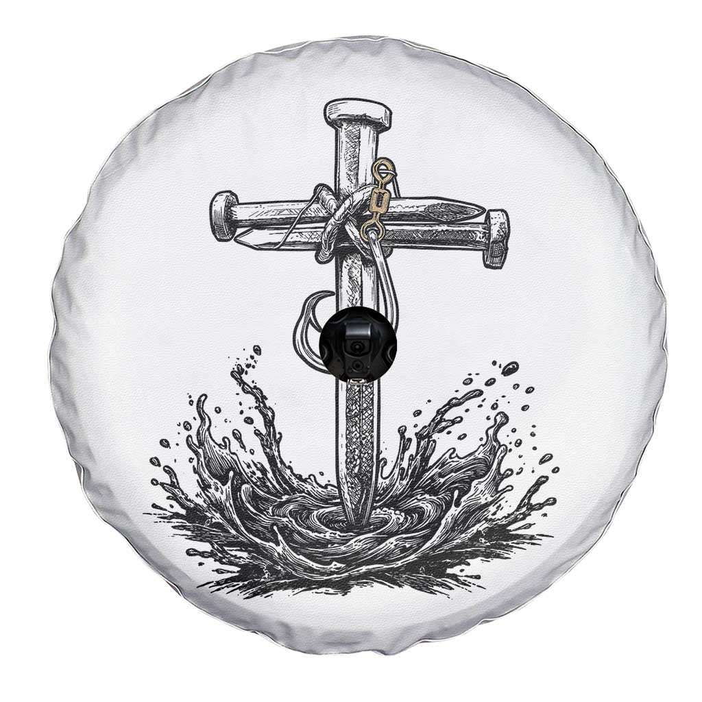 Faith Family Fishing Spare Tire Cover Christian Jesus Cross Fathers Day Gift
