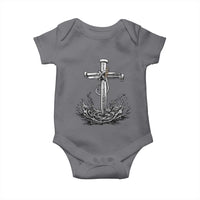 Faith Family Fishing Baby Onesie Christian Jesus Cross Fathers Day Gift