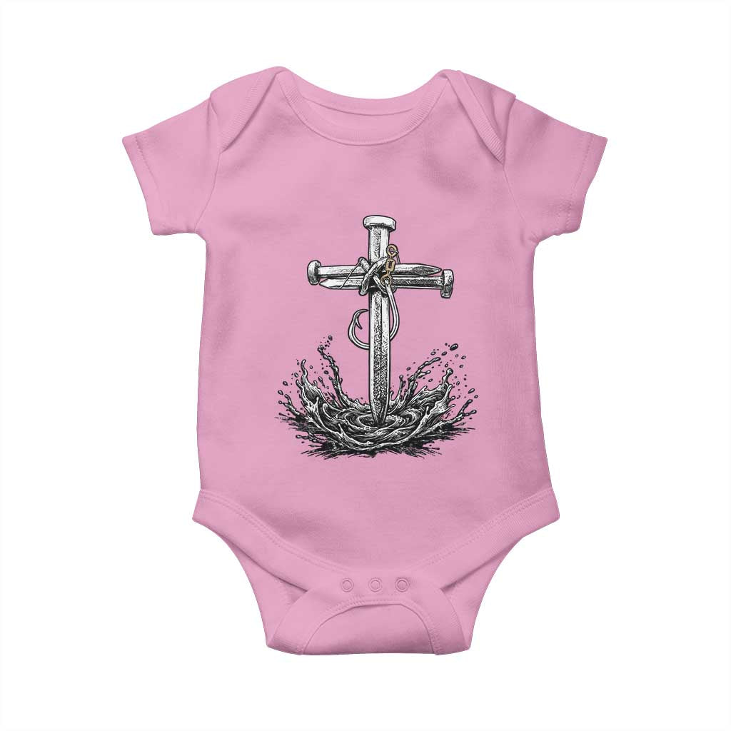 Faith Family Fishing Baby Onesie Christian Jesus Cross Fathers Day Gift