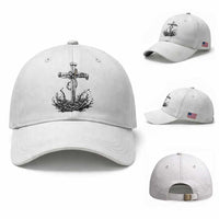 Faith Family Fishing Baseball Cap Christian Jesus Cross Fathers Day Gift